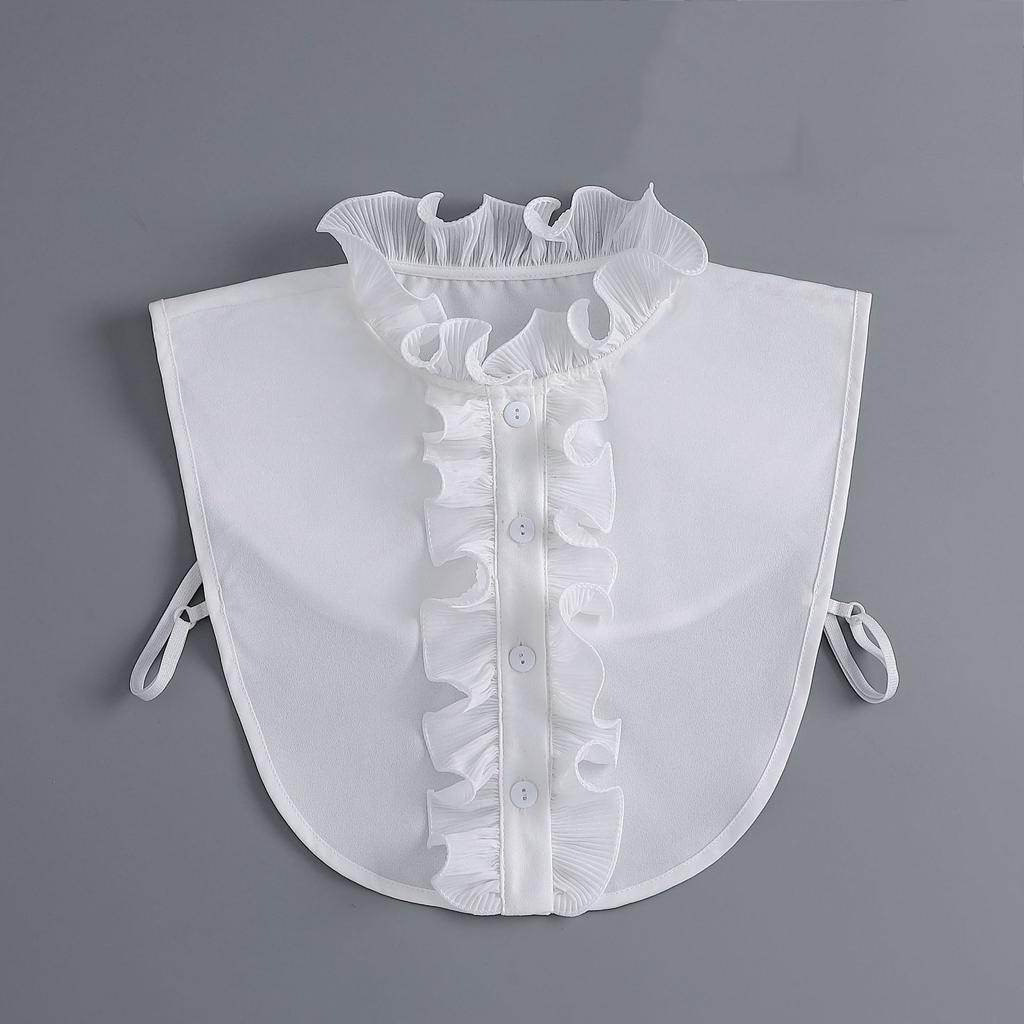 Perfect Match Korean Stand Fake Collar For Women Shirt Front Ties Detachable Collar Stand Dress Sweater False Collar Girls Fuax Cols Accessory