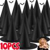 10/1 Stück Halloween Hexenhut Halloween Ballparty Zaubererhut Hängende Kappen Dekoration Cosplay Kostümzubehör Schwarz und Weiß