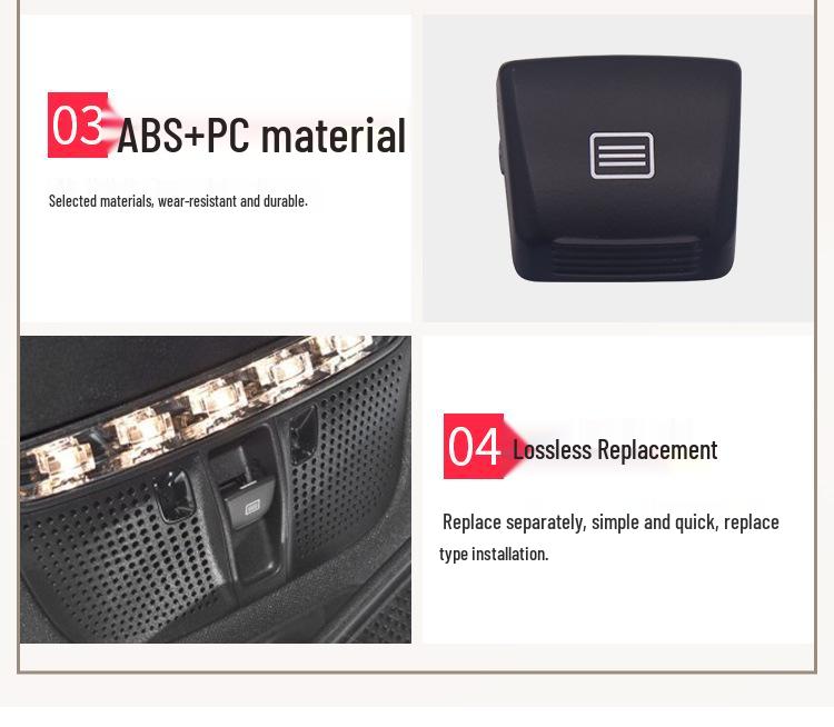 Compatible Sunroof Switch & Interior Light Button for Mercedes-Benz C-Class, E-Class, GLC (W205/W253/W213)