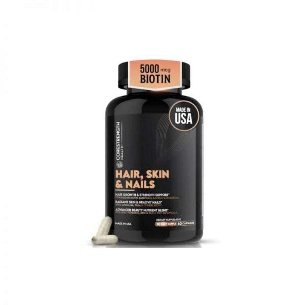 Women's and Men's Hair, Skin, and Nail Vitamin Biotin 5000 Micrograms 60 Tablets 1 Pcs