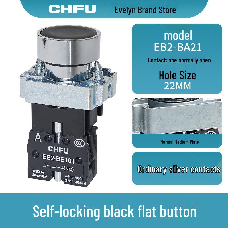 XB2 Emergency Stop Self-Locking Metal Push-Button Switch with Mushroom Head