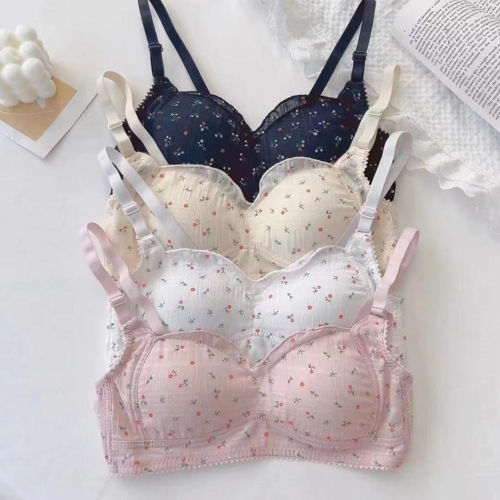 Japanese steel rim underwear bra women's small breasts thin summer cute sweet no new models development period students high school