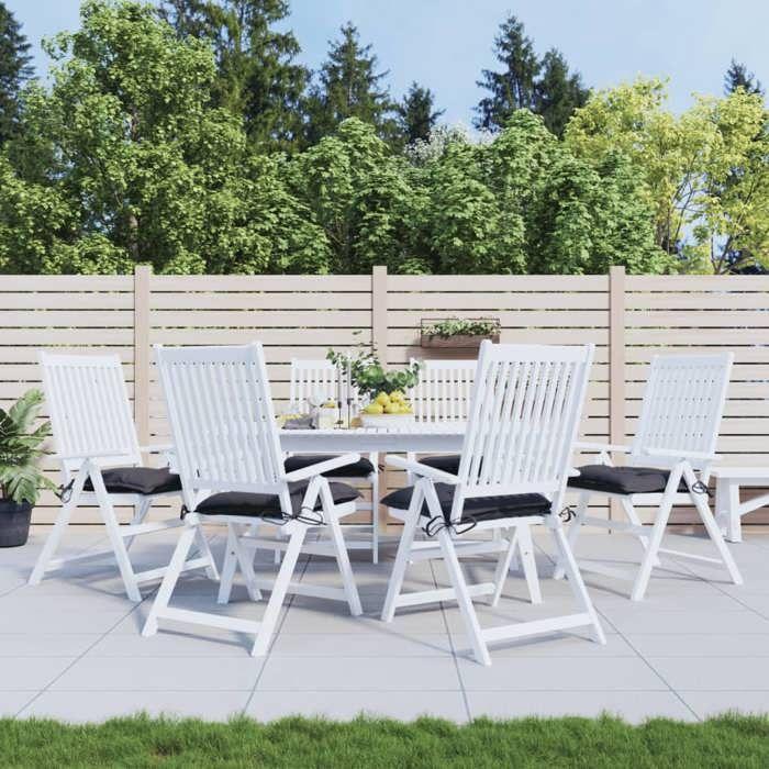Coussins de chaise - vidaXL - Anthracite - 50x50x7 cm - Tissu Oxford - 6 pièces