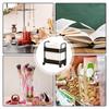Mobile Bookshelf With 4 Wheels 20lbs Max Load Capacity Storage Rack Multifunctional Utility Storage Cart For Kitchen Bathroom (37 X 25 X 43.5CM)