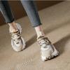 Women Sneakers Shoes Genuine Leather  New Spring Color-Blocked Dad Shoes Women Fashion Platformrunning Shoes Women