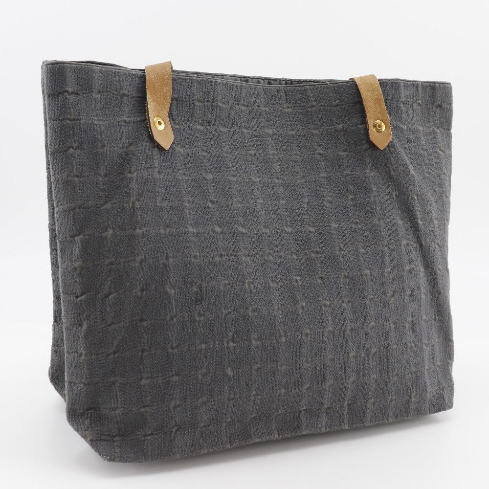 HERMES Amedaba Hippo de Poche Shoulder Bag Long shoulder gray canvas Women Used