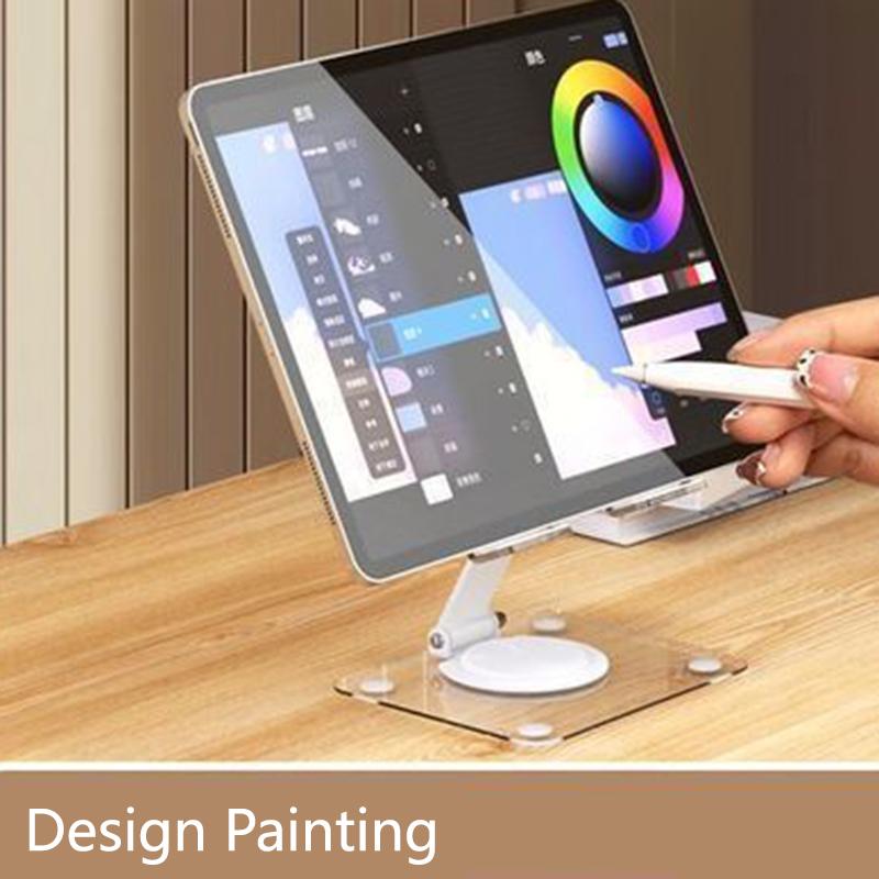 Rotatable Foldable Acrylic Phone Stand For Desk Tablet Holder Compatible With Smartphone