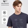 SEPTWOLVES Men's Cooling Anti-bacterial Embroidered Crew Neck T-Shirt