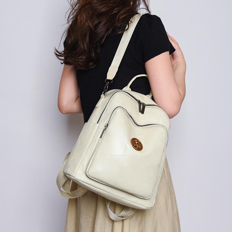 Мягкий кожаный женский рюкзак — фото 5