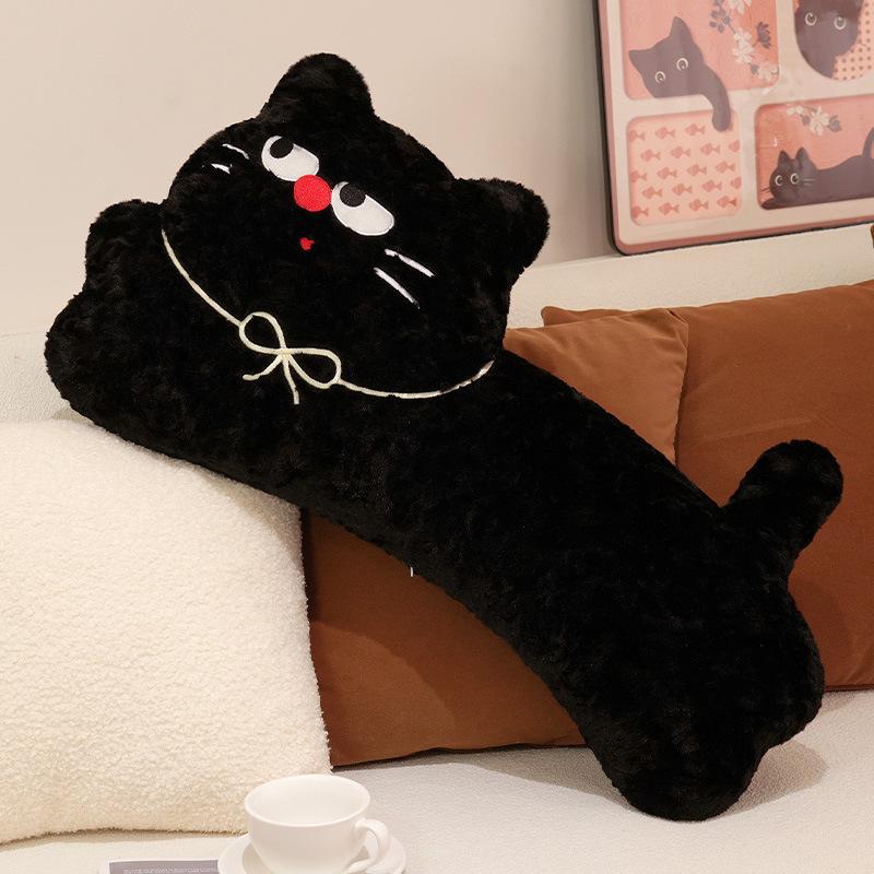 Cartoon Kitten Long Pillow Curved Pillow Children'S Bed Cat Throw Pillow Doll Removable And Washable Cushion