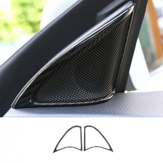 ABS Carbon Fiber A Pillar Horn Frame Cover Decor 2PCS For Benz GLA CLA 2013-