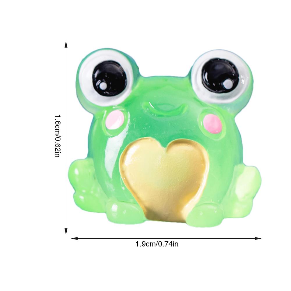 1 Stück leuchtende Frösche Mini-Figur Mi-cro Landschaftsdekoration Frosch Feengarten DIY Miniaturien Heimdekorationszubehör