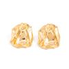 Salircon Trendy Design Irregular Fold Piercing Earrings for Women Elegant Geometric Gold Color Stud Earrings 2026 New Jewelry