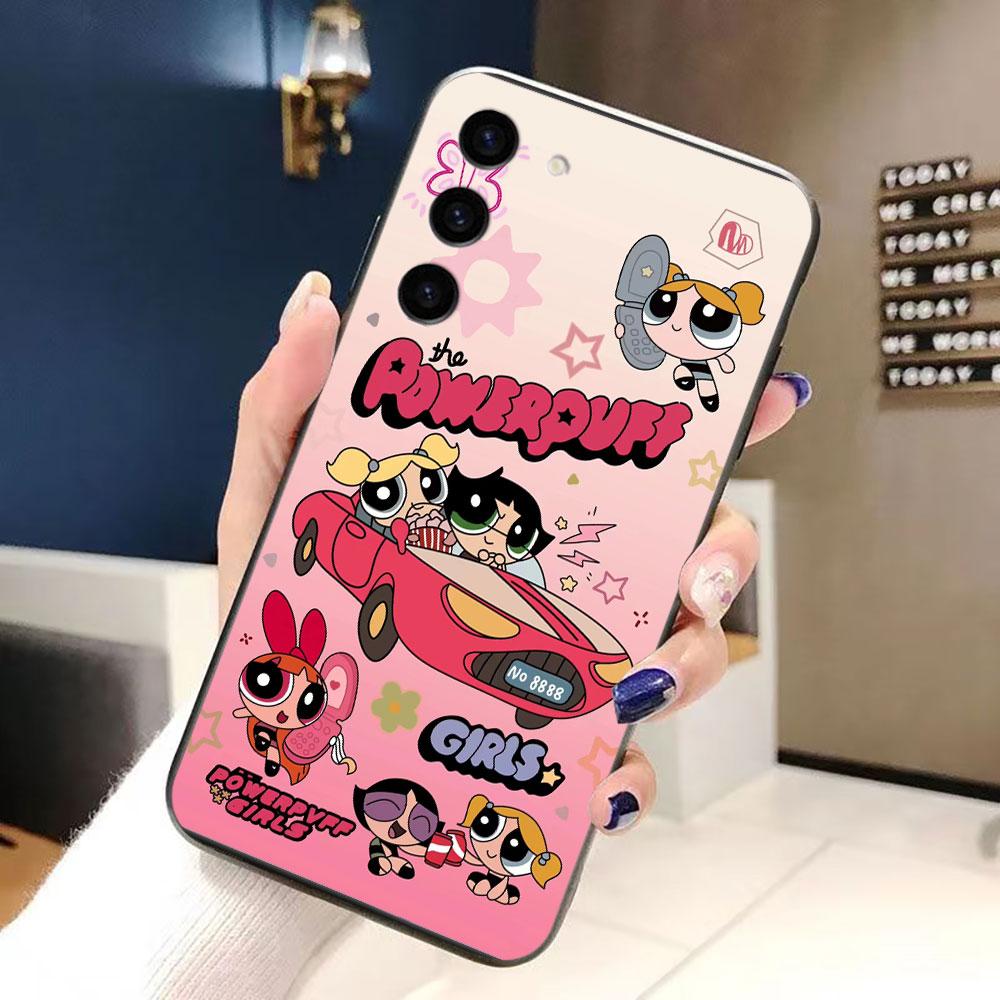 

The P-Powerpuff Girls Phone Case For Samsung Galaxy S24 S23 S22 S21 S20 FE S25 LITE PLUS ULTRA 5G Silicone Case Funda Shell Samsung S23 5G
