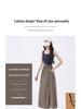 Gray Yamamoto Slimming A-line Culottes: High-Waist, Petite Fit, Wide-Leg Midi Skirt for Summer 2025