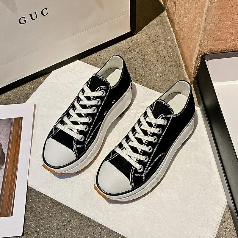 

Meotina/женские кроссовки с круглым носком, на плоской платформе, на среднем каблуке, на шнуровке, на платформе, женская модная повседневная обувь, весна-осень, белый, черный, 40 34 чёрный