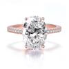 Gica Gema Oval Rings For Women Girl 925 Sterling Silver 9*13mm Rose Pink White Zircon Wedding Engagement Anniversary Jewerly Gift