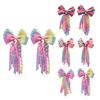 Curly Tassel Bow Hair Clip Colorful Hair Accessories New Girls Headdress  Children Kids