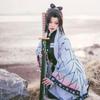 Anime Demon Slayer Kimetsu No Yaiba Kochou Shinobu Cosplay Kostýmní sada paruk Kimono Jednotné halloweenské anime kostýmy pro dospělé děti