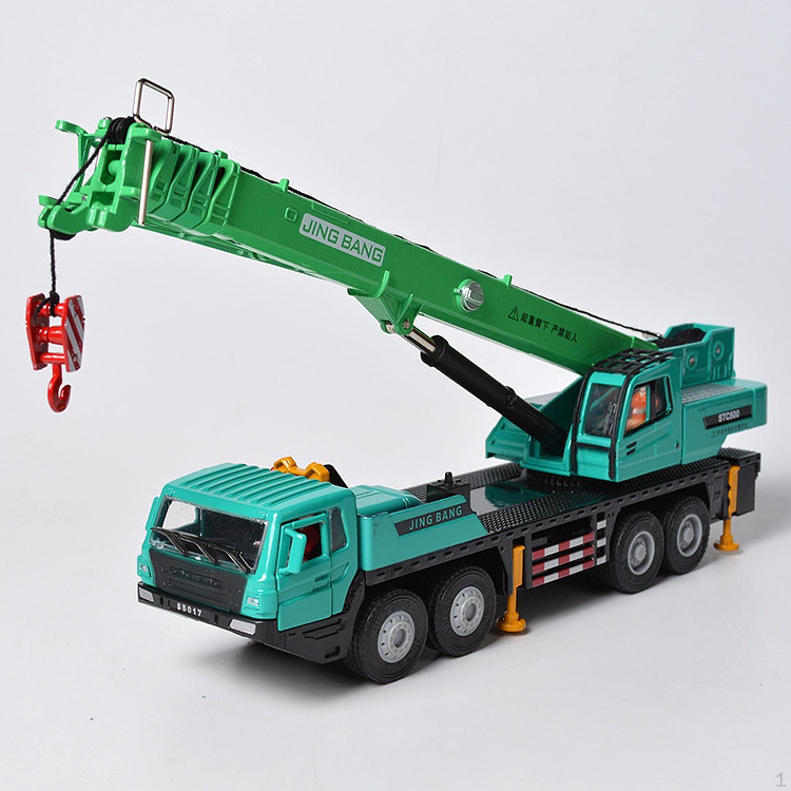

1:50 масштабная модель грузовика-крана для детей, образовательная легкосплавная машина, возраст от 3 лет зелёный