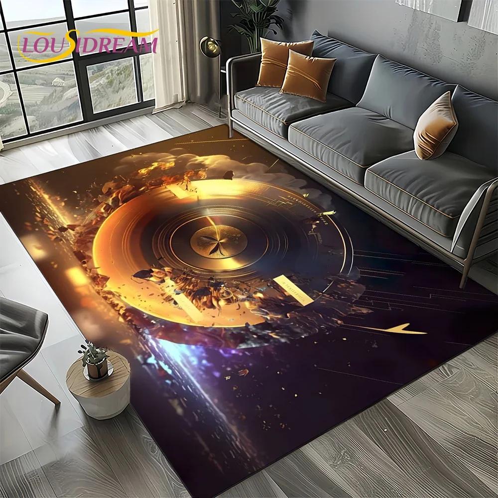 Dream Note Music Colorful Musical Score Cartoon Carpet Rug for Living Room Bedroom Home Sofa Decoration,Kid Non-slip Floor Mat