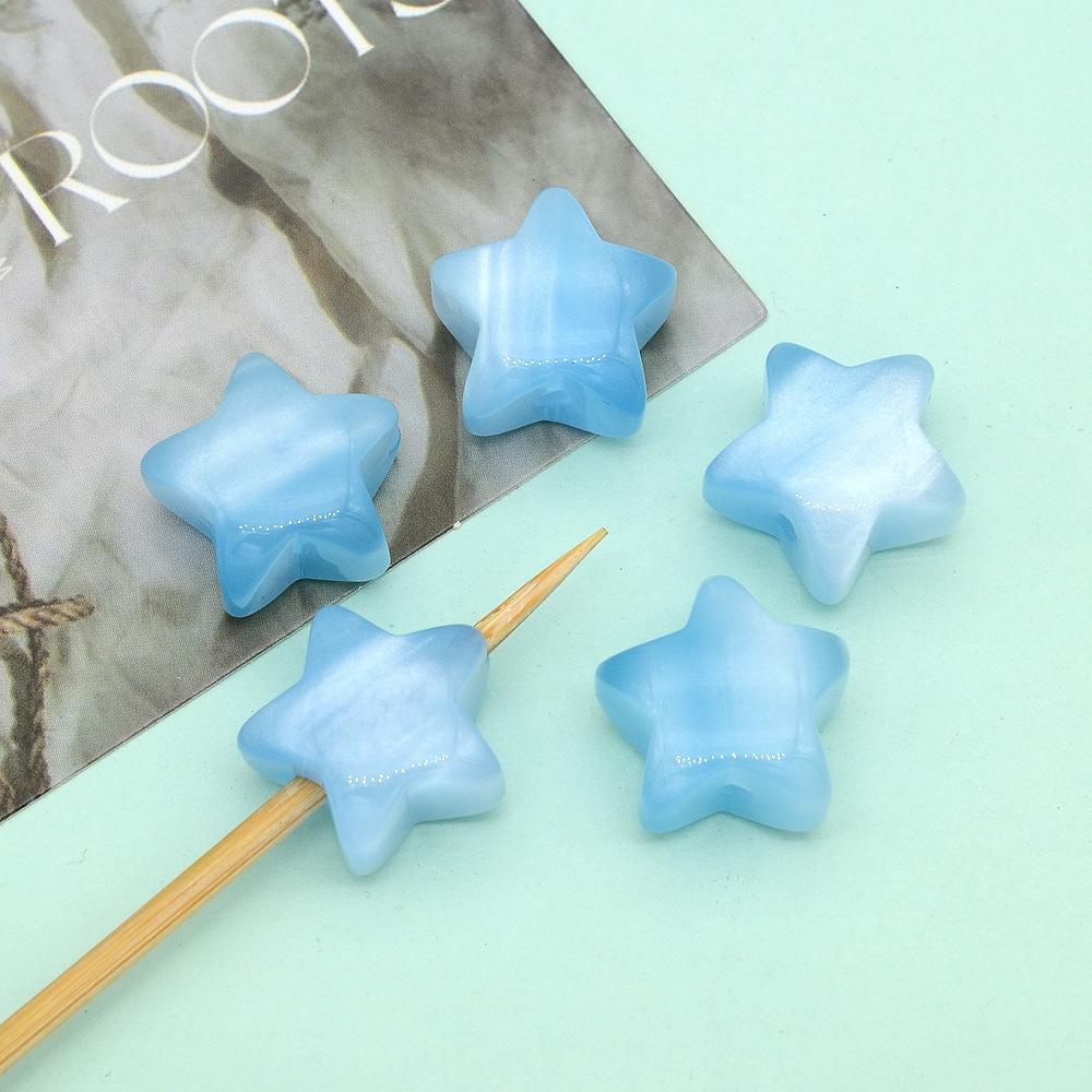 1Pcs 16mm Star Love Heart Mermaid Glitter Colorful Resin Beads Loose Spacer Beads for Jewelry Making DIY Bracelet Necklace