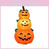 Citrouille Gonflable Halloween Accrocheuse de 1,2 m pour Jardin avec Éclairage LED Vibrant
