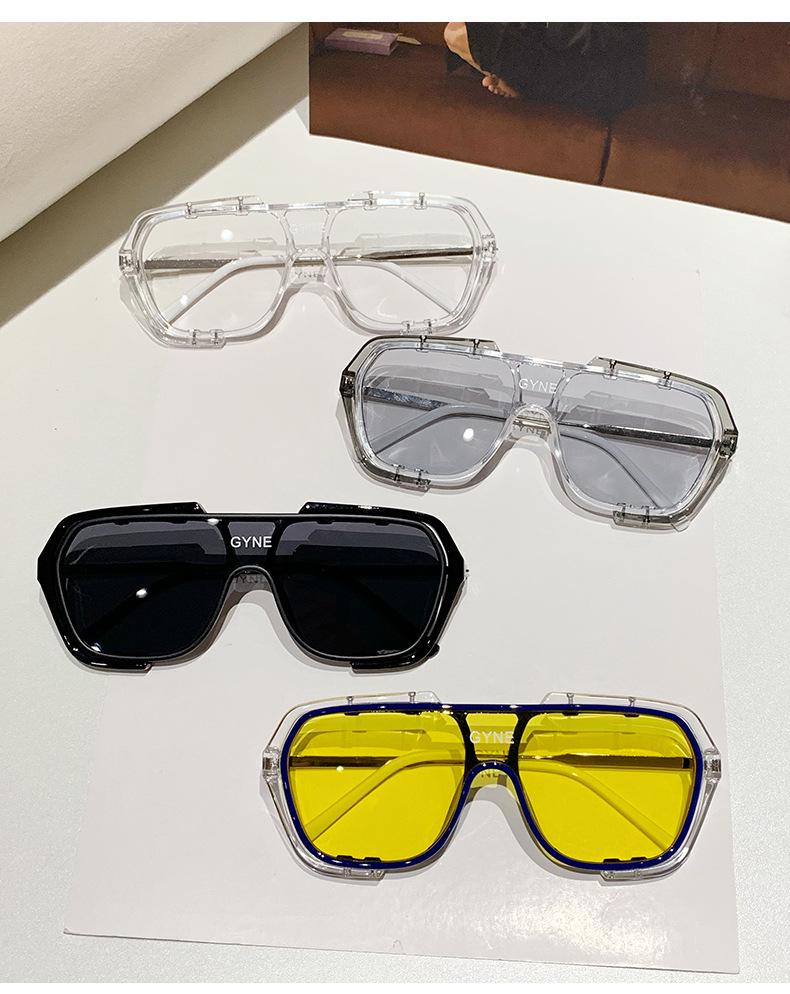 European & American Stylish Large Frame One-Piece Sunglasses - Influencer Street Style