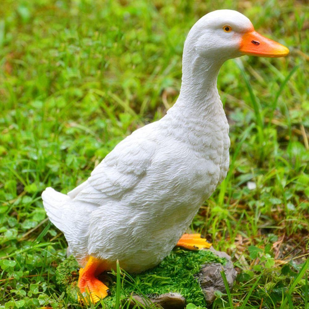 Statue Simulation Duck For Outdoor LIfelike Duck Model Resin Crafts Garden Decor Park Landscape