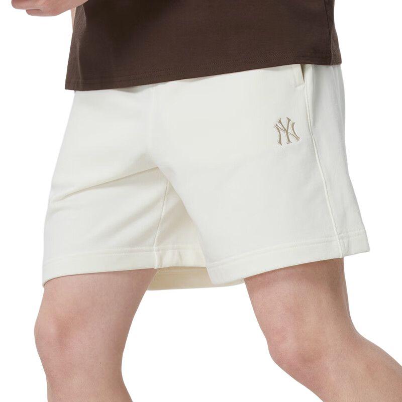 MLB Comfortable Elastic Waist Solid Color Letter Embroidery Casual Shorts Unisex shorts 3ASPB0163-50CRS