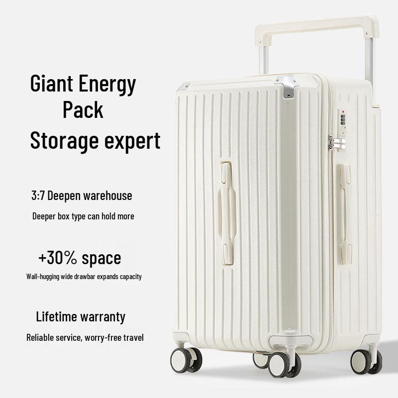 20-inch & 24-inch Silent Wheel Suitcase Set with Lock - Large Capacity Travel Trolley for Students