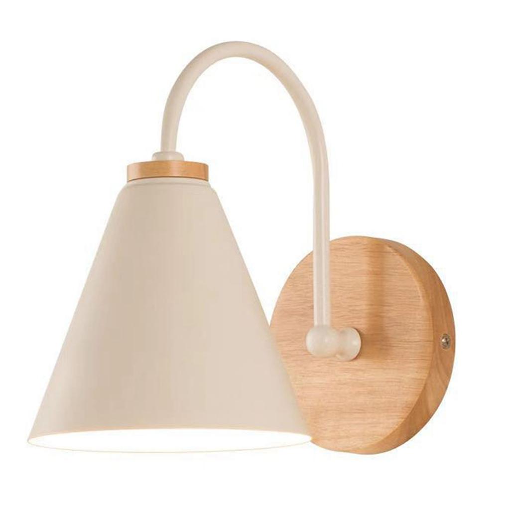 Corridor Wall Lamp Iron Lampshade Wall Mounted Curved Light for Bedroom Living Room Study Without