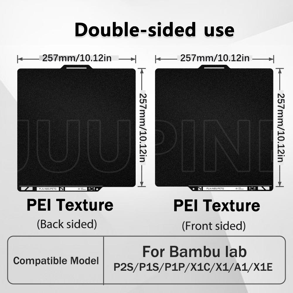 For Bambu Lab Build Plate P2S P1S X1C A1 Cooltack Plate PLA PETG ABS Etc. Cool Print Upgrade Textured PEI 257 Quality Assurance