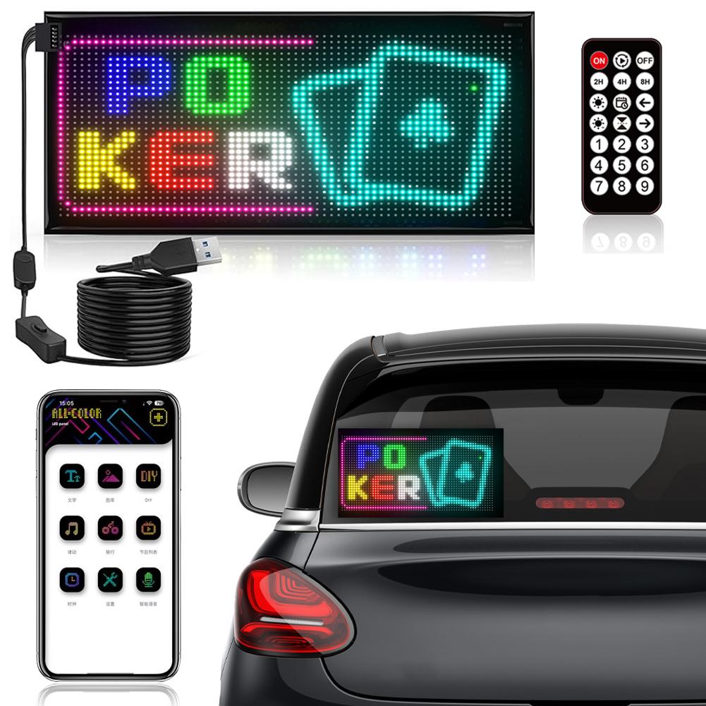 Car LED RGB APP LED Flexible Matrix Pixel Panel Night Light DIY Programmable LED Storefront Advertise Sign Display for Shop Bar