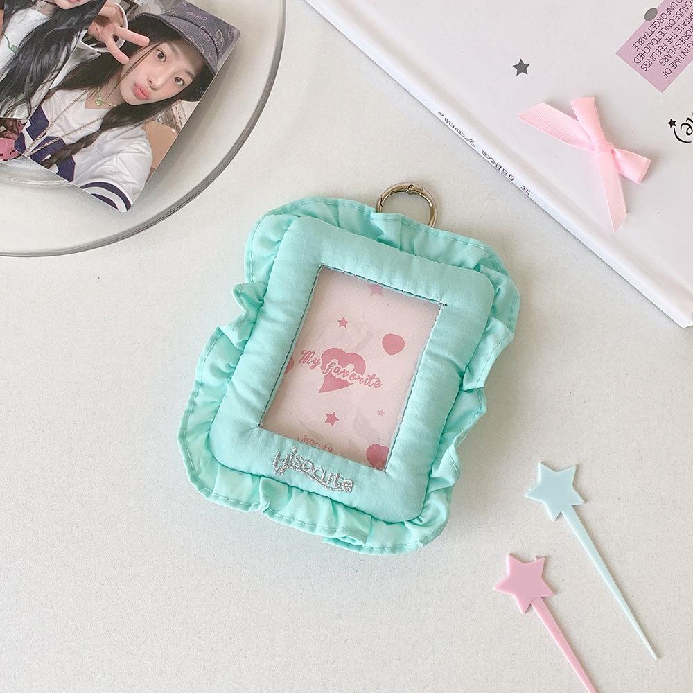 Portable Fabric Pillow Photo Holde Bag Pendant Photo Storage Picture Frames Photo Card Sleeves