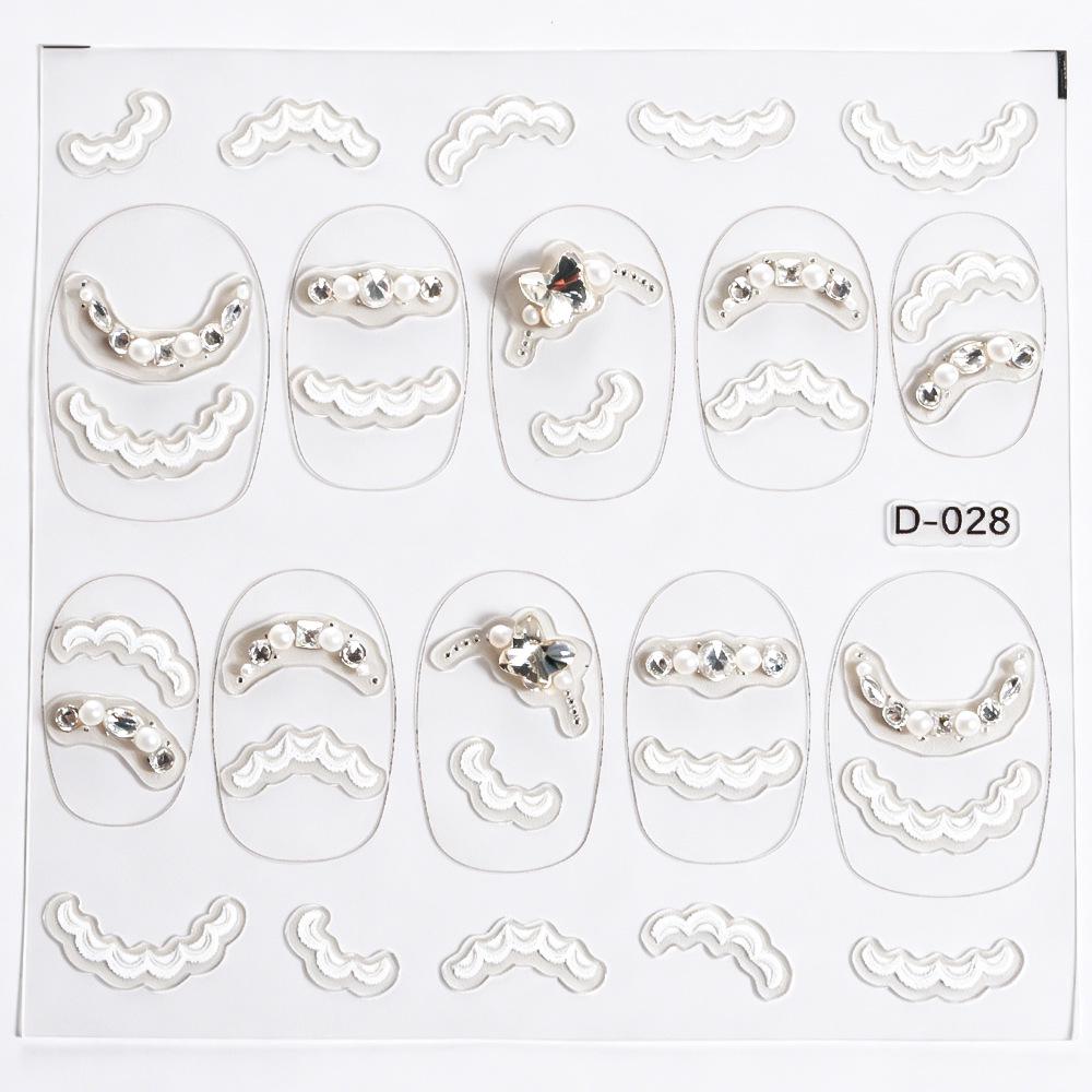 Redanco French Luxury Nail Art Rhinestones & Pearls D028 D-028