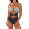 One Piece Swimsuit for Women Cut Out Design with Removable Padded Cups Adjustable Straps and No Underwire Swimwear