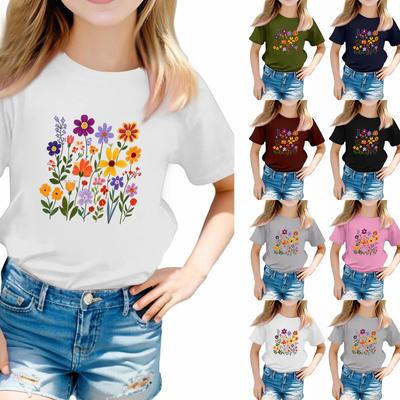 Toddler Girl Boy T-Shirts Kids Top Boys And Girls Printed Short Sleeved T-shirt