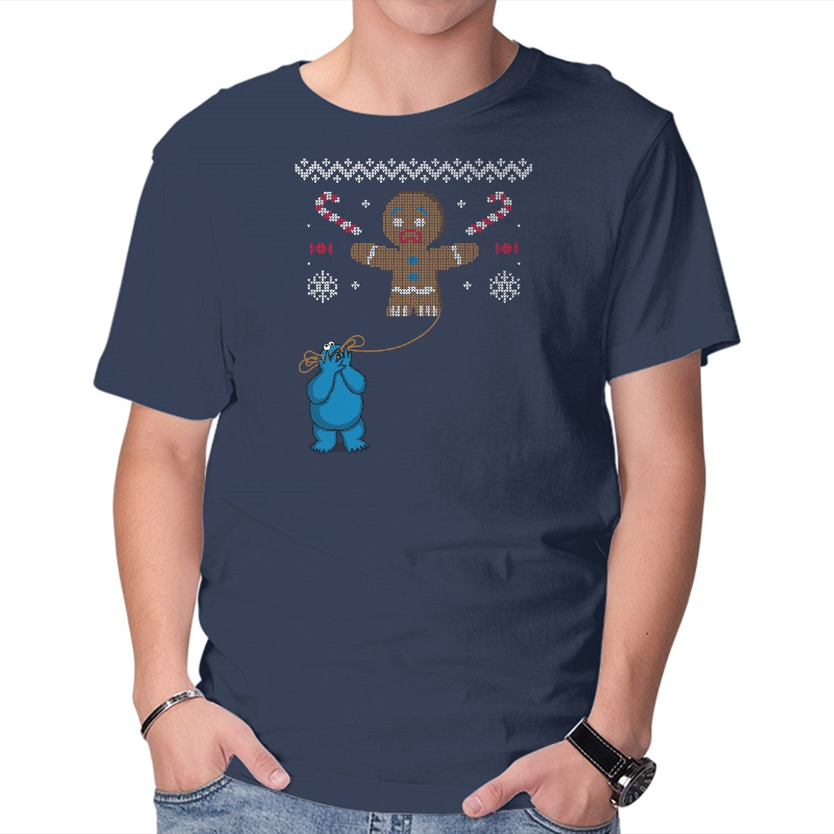 Unisex Crew Neck T-Shirt Ugly Cookie! Graphic Short Sleeve Casual Tee XXXL