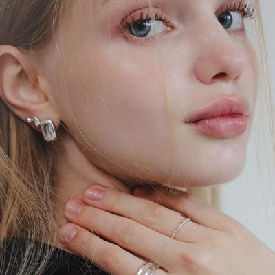 Boucle d'oreille quotidienne J.Lauren Peanut Argent M03943