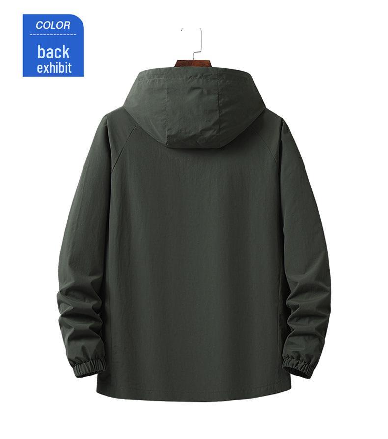 Windproof Breathable Hooded Jacket - Versatile Spring/Autumn Style, Handsome and Casual