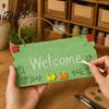Door Sign for Pet Shops And Homes, Writable Chalkboard Surface Door Plaque, Retro Style Wooden Hanging Sign for Wall Decor
