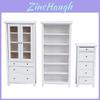 Modern Minimalist White Dollhouse Miniature Furniture Model Storage Cabinet