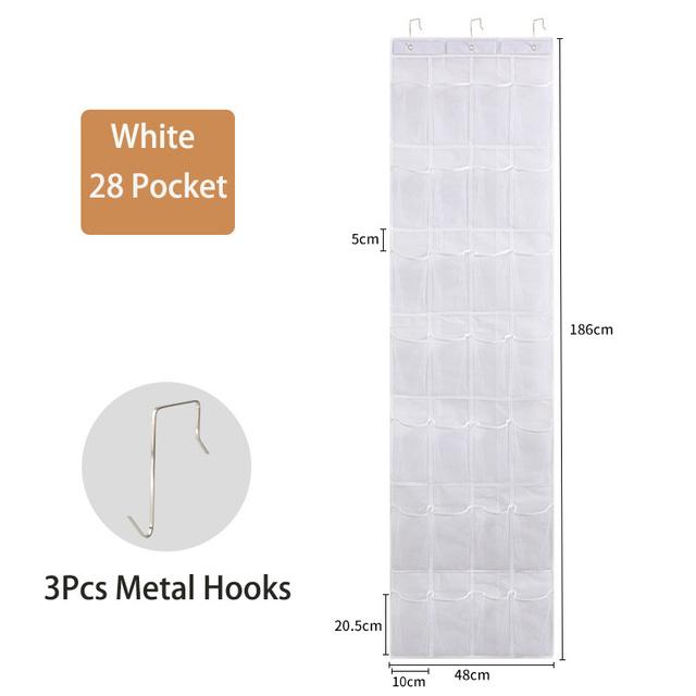 

24/12/28 сетчатые карманы, настенный органайзер для обуви, полка над дверью, тканевый шкаф, шкаф, сумка для хранения разной обуви 28 Pockets белый