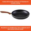 Nonstick Aluminum Fry Pan Wooden Handle Even Heat Distribution Lightweight Kitchen Essential Ideal Cooking Sautéing Pan Frying