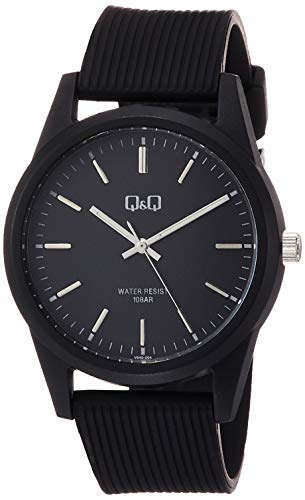 

Citizen Q&Q Wristwatch, Analog, Waterproof, Urethane Strap, black/white bar, Quartz Watch, Resistant to 10 ATM, Simple