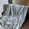 Small plaid linen scarf women's summer new sunscreen large square scarf thin silk scarf with shawl