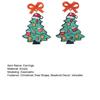 1 Pair Women Drop Earrings Cartoon Style Christmas Tree Shape Sequin Design Acrylic Earrings Festive Ornament