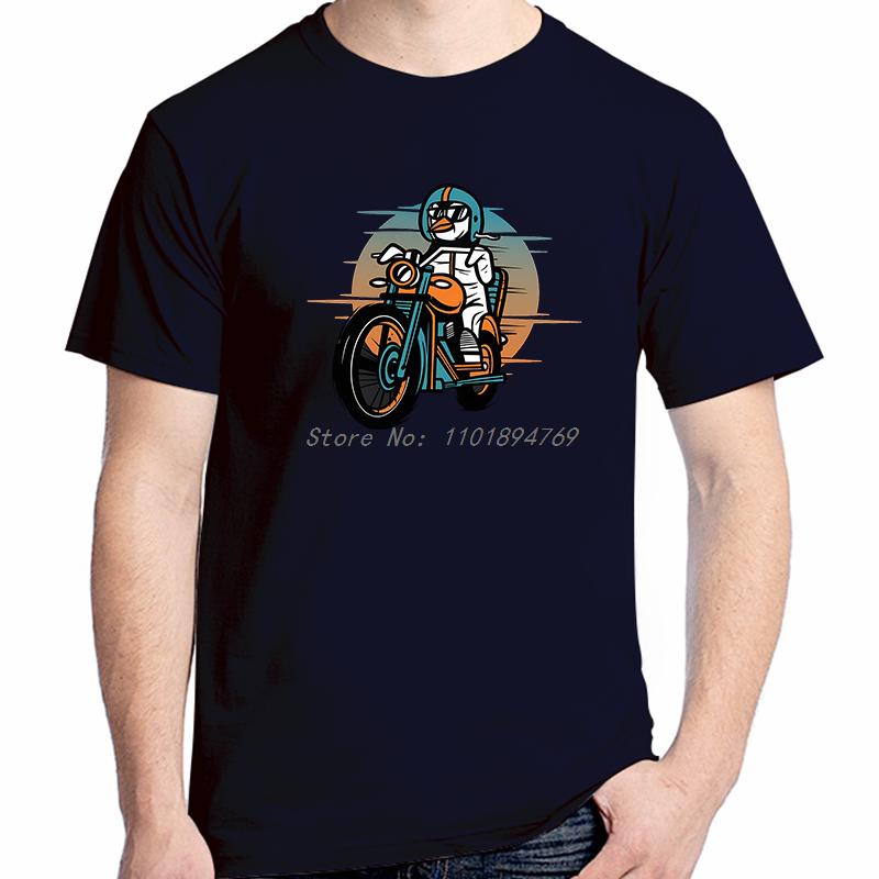 Cool Retro Biker Penguin Classic Graphic T Shirts Fashion T Shirts Cotton Short Sleeve Tshirt High Quality Unisexs Clothes