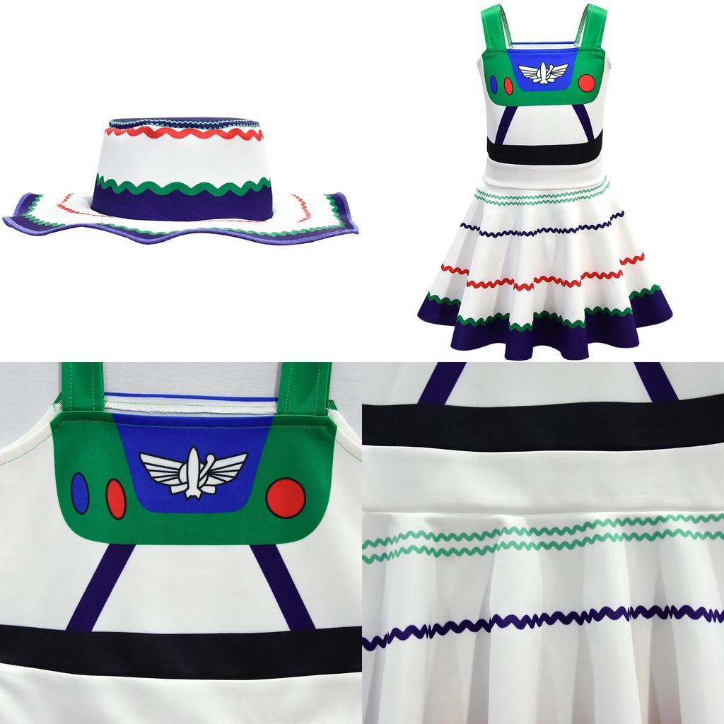 Adorable Toy Story 4 Buzz Lightyear Girl Dress For Halloween Party Or Playtime